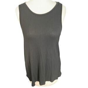 American Eagle Soft Sexy Ribbed Loose Black Size Small Cutouts on Back Oversized